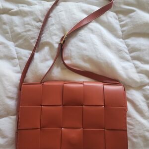 Woven Crossbody Bag - Burnt Orange